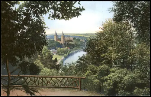 Ansichtskarte Rochlitz Blick vom Aussichtspunkt auf die Stadt 1928