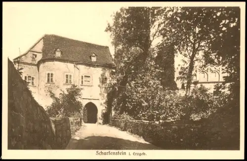 Scharfenstein-Drebach (Erzgebirge) Schloss Scharfenstein - Eingang 1928