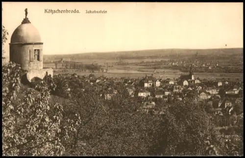 Ansichtskarte Kötzschenbroda-Radebeul Jakobsstein - Fernblick 1922