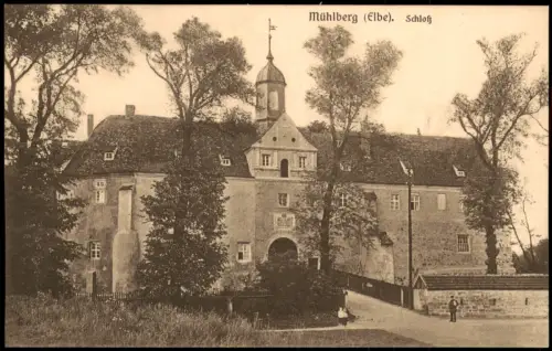 Ansichtskarte Mühlberg/Elbe Miłota Schloß - Eingang 1912