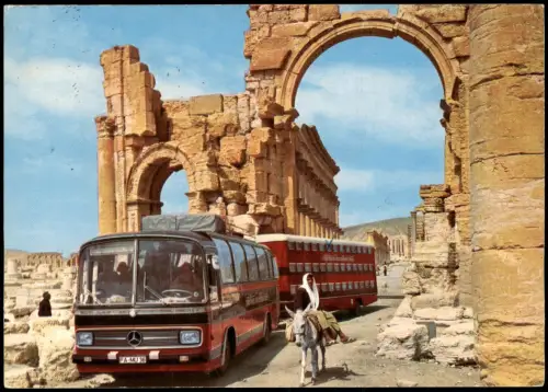 Ansichtskarte  Busreisen Rotel-Tours Bus als rollendes Hotel Mercedes 1974