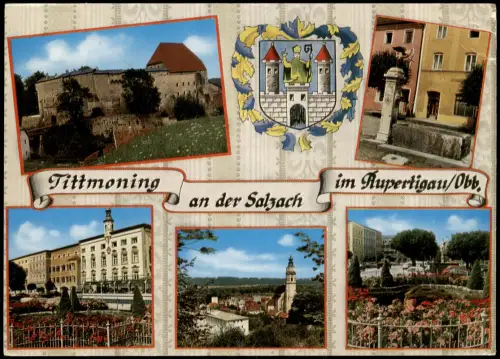 Ansichtskarte Tittmoning Mehrbildkarte mit 5 Ortsansichten 1975