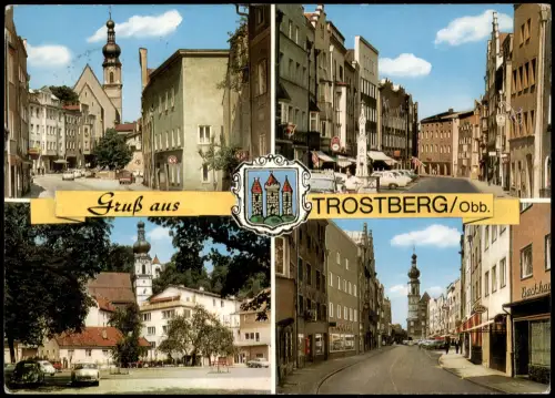 Trostberg Mehrbildkarte Ortsansichten Strassen-Ansichten 1974/1973