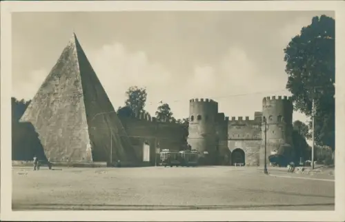 Cartolina Rom Roma Piramide di Caio Cestio - Fotokarte 1929
