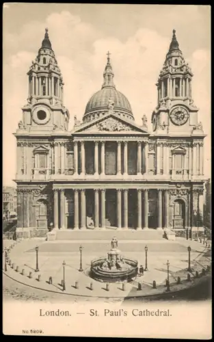 Postcard City of London-London St. Paul's Cathedral 1905