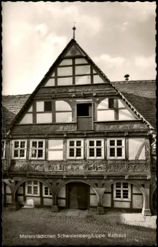 Ansichtskarte Schwalenberg-Schieder-Schwalenberg Rathaus 1960