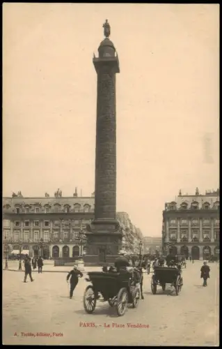 CPA Paris Place Vendôme mit der Colonne Vendôme 1905