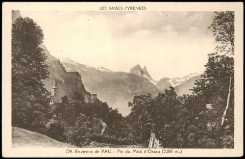 CPA Pau (Pyrénées-Atlantiques) Pic du Midi d'Ossau bei Pau 1910