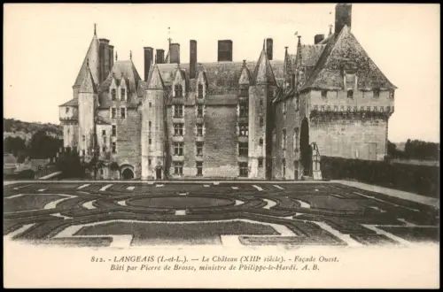 CPA Langeais Schloss, Westfassade 1910