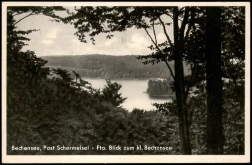 Postcard Schermeisel Trzemeszno Lubuskie Blick zum kleinen Bechensee 1940