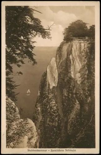 Stubbenkammer-Sassnitz Rügen Ostsee  Zerklüftete Schlucht 1926
