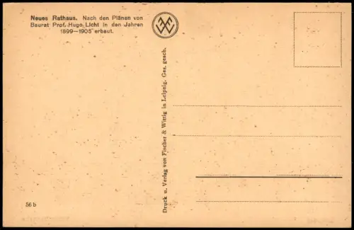 Ansichtskarte Leipzig Neues Rathaus 1905