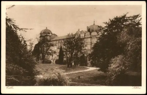 Ansichtskarte Celle Schloss Celle mit Park 1927