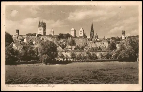 Ansichtskarte Münster (Westfalen) Panorama der Domstadt mit Kirchtürmen 1937