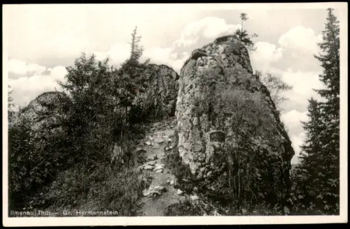 Ansichtskarte Ilmenau Großer Hermannstein bei Ilmenau 1936