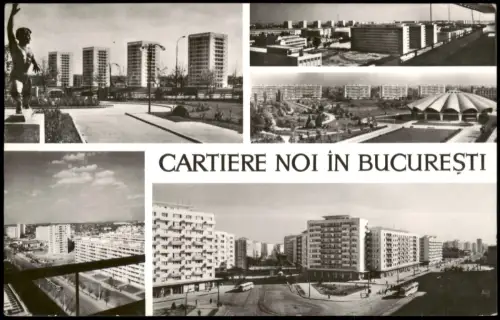 Postcard Bukarest Bucureşti Moderne Wohnviertel in Bukarest 1960