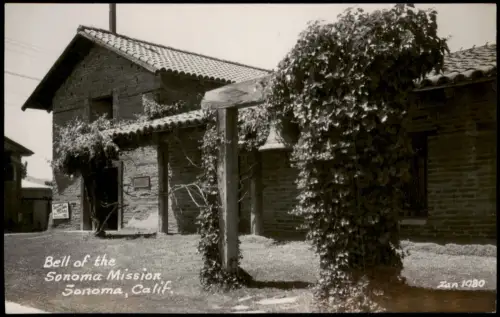 Postcard Sonoma Glocke der Sonoma Mission 1940