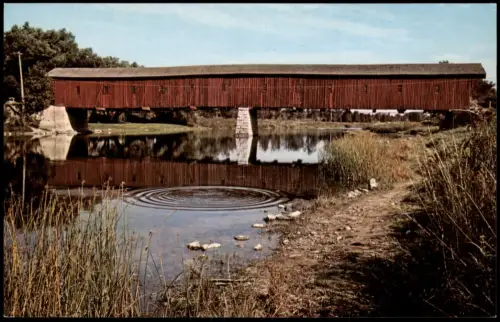 Postcard West Montrose The covered bridge 1970