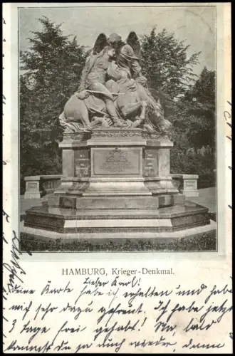 Ansichtskarte Hamburg Krieger-Denkmal 1905