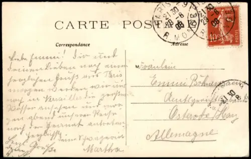 CPA Paris Boulevard Poissonnière 1908