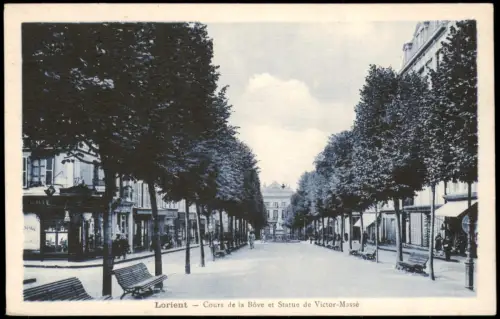 Lorient Lorient (An Oriant) Cours de la Bôve mit Statue von Victor-Massé 1910