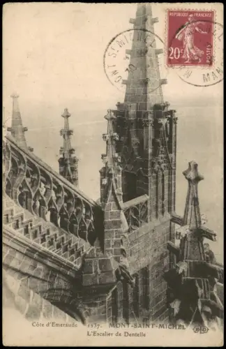 Côte d’Émeraude L'Escalier  Dentelle Spitzentreppe Abtei Mont-Saint-Michel 1931