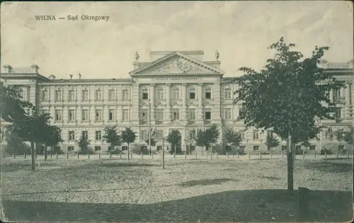 Postcard Wilna Wilno Vilnius Sąd Okręgowy 1916  gel Feldpost