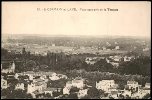CPA Saint-Germain-en-Laye Panorama von der Terrasse 1910