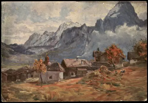 Ansichtskarte Lermoos Herbst in den Tiroler Bergen bei Lermoos 1920