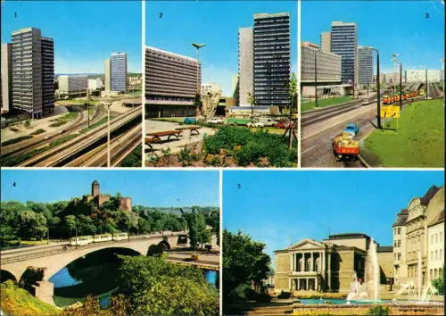 Halle (Saale) Hochstraße am Ernst-Thälmann-Platz, Interhotel Hochhstraße   1976
