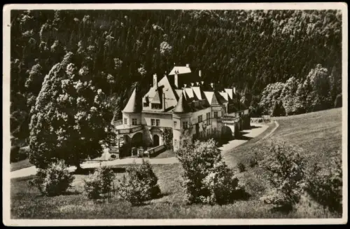 Postcard Kunerad Schloss Kuneradský zámok 1938