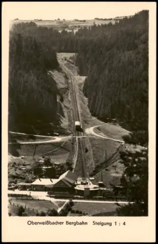 Ansichtskarte Lichtenhain/Bergbahn-Oberweißbach Oberweißbacher Bergbahn 1957