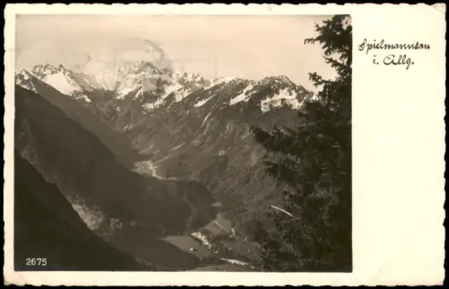 Spielmannsau-Oberstdorf (Allgäu) Blick auf den Ort im Allgäu 1938
