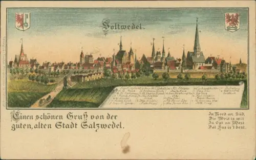 Ansichtskarte Salzwedel Historische Ansicht coloriert 1907