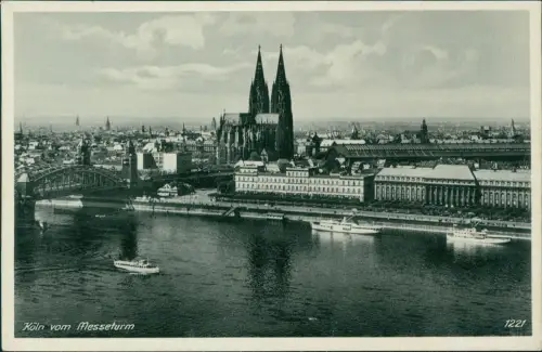 Ansichtskarte Köln Blick vom Messeturm 1934
