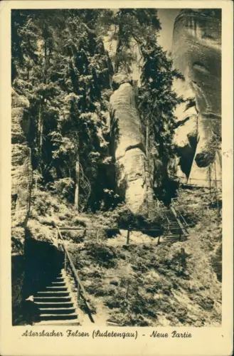 Postcard Braunau Broumov Felsen - Neue Partie 1939