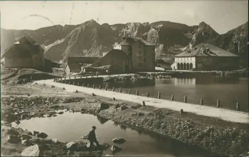 Ansichtskarte Andermatt St. Gotthard Hospiz - Fotzokarte 1911
