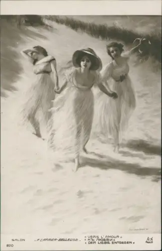 Fotokunst Salon Paris schöne Frauen in Kleidern Vers L'Amour 1912