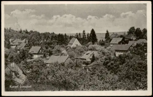 Ansichtskarte Jonsdorf Panorama-Teilansicht zur DDR-Zeit 1956/1953
