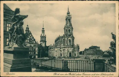 Ansichtskarte Innere Altstadt-Dresden Schloßplatz 1935