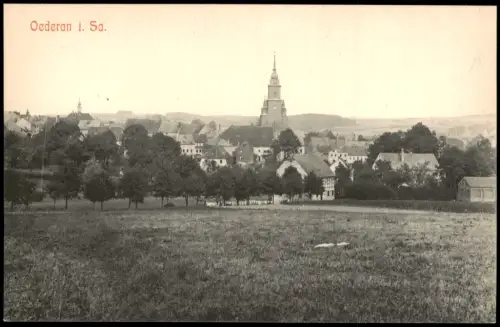Ansichtskarte Oederan Partie an der Stadt 1909