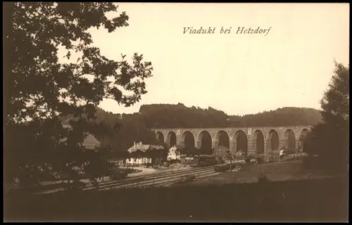 Ansichtskarte Hetzdorf-Flöha (Sachsen) Viadukt bei Hetzdorf 1912