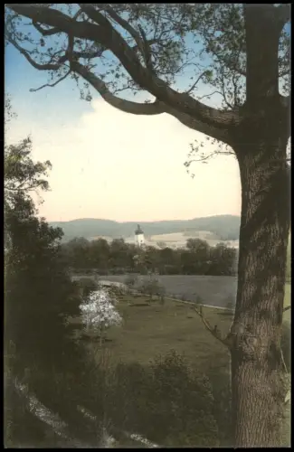 Waldenburg (Sachsen) Blick von der Rochlitzer Straße nach der Kirche 1910