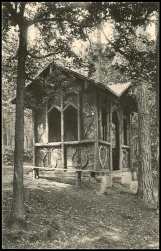 Diesbar (Elbe)-Nünchritz (Elbe) Die Schutzhütte im Golkwald 1912
