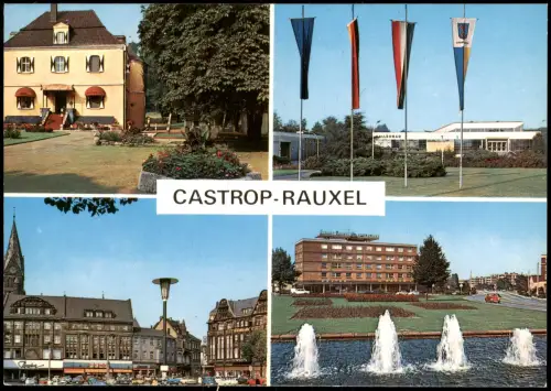 Castrop-Rauxel Mehrbildkarte mit 4 Orts-/Gebäude-Ansichten 1980