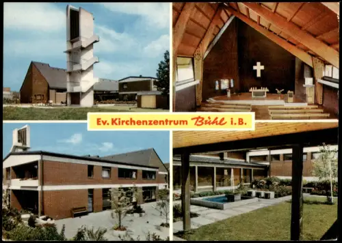 Ansichtskarte Bühl (Baden) Mehrbildkarte mit Kirche und Ortsansichten 1975
