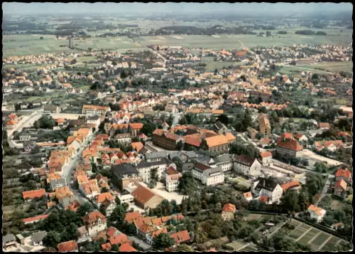 Ansichtskarte Vechta Luftbild Luftaufnahme Totale v. Flugzeug aus 1963