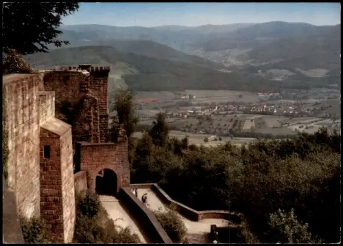 Annweiler am Trifels Reichsburg Ruine Trifels Panorama Pfalz Blick 1965
