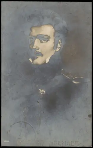 Ansichtskarte  Porträt Theodor Körner in Uniform 1915