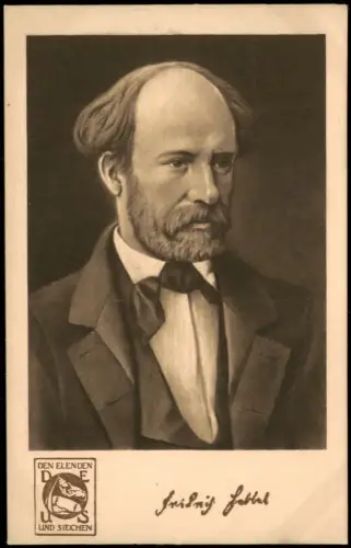 Ansichtskarte  Porträt Friedrich Hebbel, Wohlfahrtskarte 1915